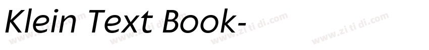 Klein Text Book字体转换